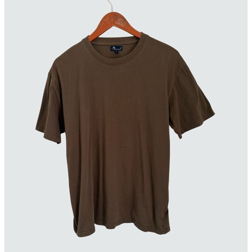 Camargue Mens Brown Short-Sleeve T-Shirt 100% Baumwolle Cotton Size L